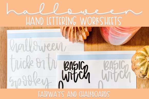 Download Halloween Hand Lettering Worksheets - Hand lettering Collection