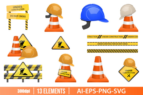 Download Under Construction Zone Clipart Set - Zone Collection